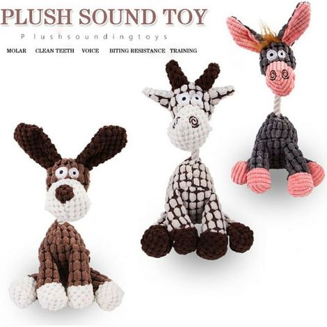 Pack Plush Squeaky Dog Toys (1/4)