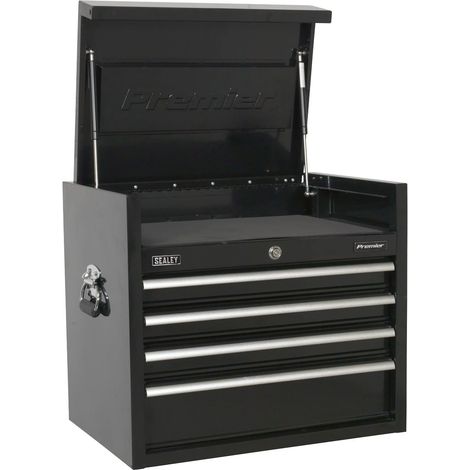 Sealey Topchest 4 Drawer 660mm Heavy-Duty Black PTB66004