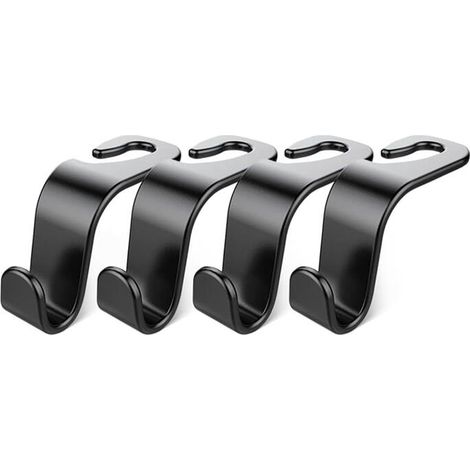 Ganchos para asientos de coche, 4 ganchos para reposacabezas de coche, accesorio interior para reposacabezas, bolsos y carteras. (1/5)