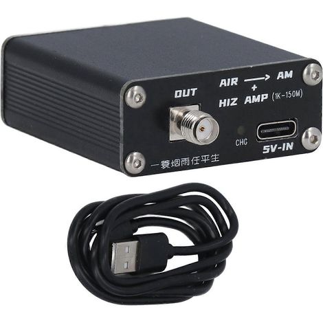 Convertisseur et amplificateur de fréquence radio aéronautique à ondes courtes 2 en 1 à haute impédance 100 m, en alliage d'aluminium.