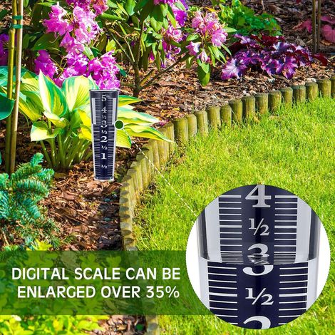5 pluviomètres transparents 5 pouces – Jauge de mesure pour pelouse et jardin – Suivez précisément les précipitations (1/3)