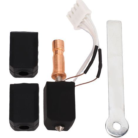 Kit de remplacement d'extrémité chaude d'imprimante 3D pour buse en acier trempé Kobra S1, tête d'impression assemblée en céramique avec 2 couvercles en silicone 0,6 mm/0,024 pouces (1/5)