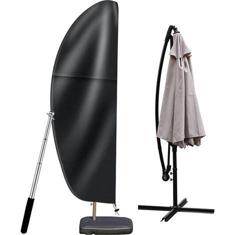 Housse Parasol Déporté Imperméable - Housse de Protection pour 2 à 3m Parasols de Jardin en 21D Tissu Oxford Résistante aux déchirures - Bâche pour Parasol Déporté avec Fermeture Éclair Anti-UV (1/5)