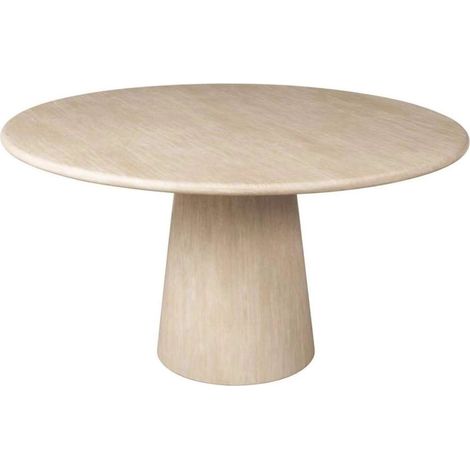 Table à manger élégante faux travertin - Beige naturel élégant (1/3)