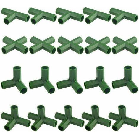 20pcs Gardening Frame Connectors Heavy Duty Greenhouse Plant Connectors 11mm (1/4)
