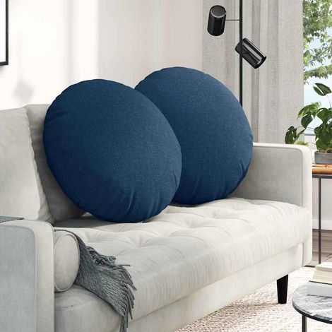 Sitzkissen 2 pcs Blau Ø60 x 21 cm Stoff
