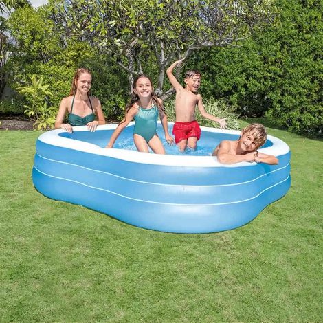 INTEX Piscina Gonfiabile Swim Center Beach Wave 229x229x56 cm 57495NP (1/4)