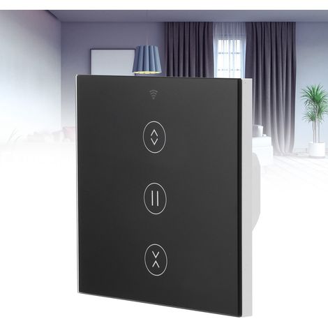 Cortina con interruptor WiFi (modelo 95-/AC) – Negra, PC+ABS, 10 A, control táctil, compatible con Alexa y aplicación. (1/5)