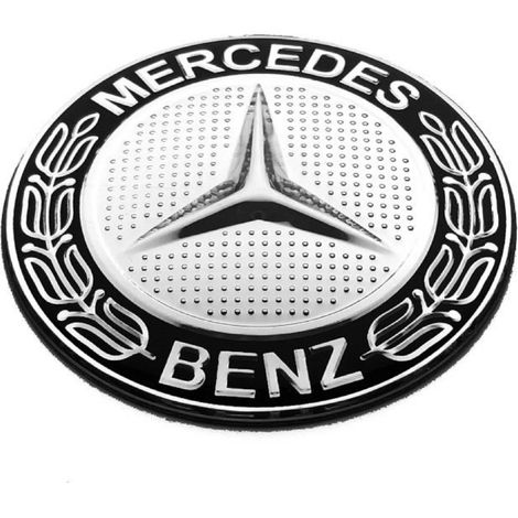 Mercedes-Benz Lenkrad-Emblem – Schwarzer Aufkleber / AMG-Logo (52 mm) (1/3)