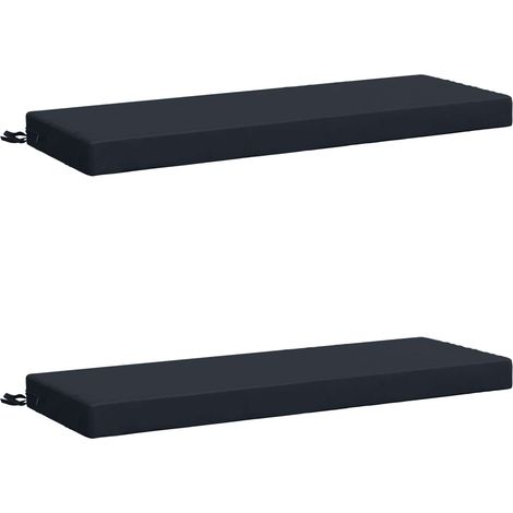Coussins de banc 2 pièces SOEST 2 pc 100 % polyester Bleu foncé vidaXL