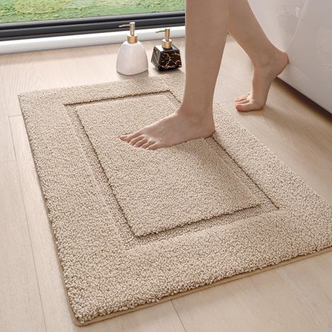 Tapis de Bain Antidérapant 40x60cm Beige (1/5)