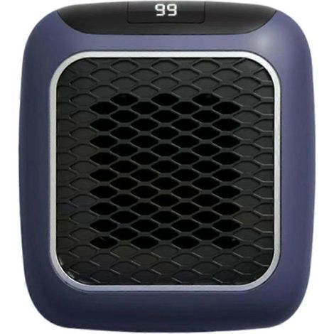 Mini radiateur mural 800 W amélioré avec télécommande - Chauffage électrique numérique PTC à chauffage rapide pour la maison et le bureau (bleu) (1/5)