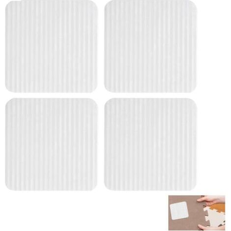 Vacuum Tech Lot de 4 tapis antidérapants pour parquet, carrelage, lavable, réutilisable, antidérapant, anti-frisottis 10 x 10 cm (1/4)