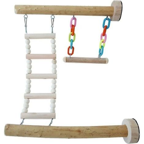 perchoir pour oiseaux, balançoire pour perroquet, échelle d'escalade, cage à oiseaux, aire de jeux, jouet pour oiseaux (1/5)