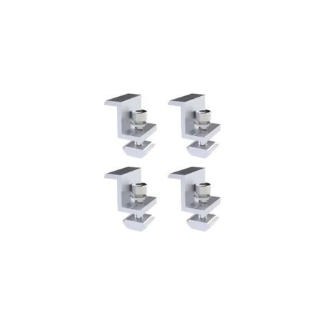 4er-Pack Solarmodulhalterungen, 30-mm-Endklemme, Solarmodulhalterung, Z-Halterung, verstellbare Klemme, Photovoltaik-Solarmodulhalterung – Crezuo