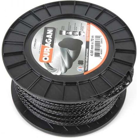 Fil débroussailleuse Ouragan 4 mm x 70 m Spirale Bobine (1/5)