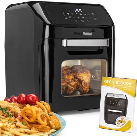 MaxxHome Air Fryers - Mini horno - Horno de convección - Horno eléctrico - Horno de aire caliente - Temperatura ajustable - Capacidad 28L - 1800W