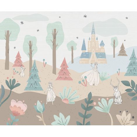 Komar Wandtapete - Disney Frozen Castle Playground - 250 x 300 cm - Vlies - für Kinderzimmer (1/3)