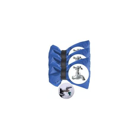Cache Robinet Exterieur Couvre-Robinet pour Hiver Antigel Étanche Couverture de Protection de Robinet de Jardin Extérieur Grande Taille 3pcs (Bleu) (1/5)