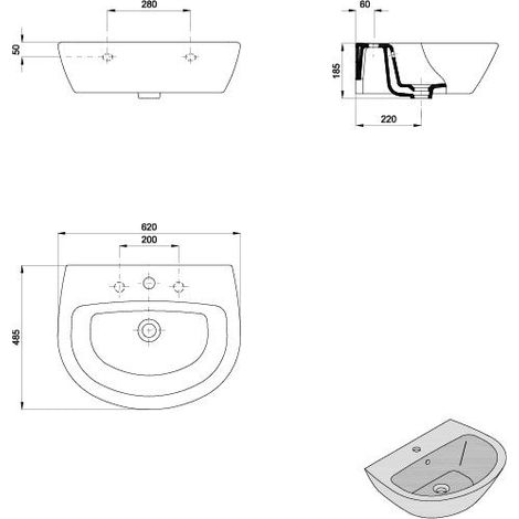 SANITANA POP ART Lavabo Mural 62 Blanco Brillo - ref: S10078436200000