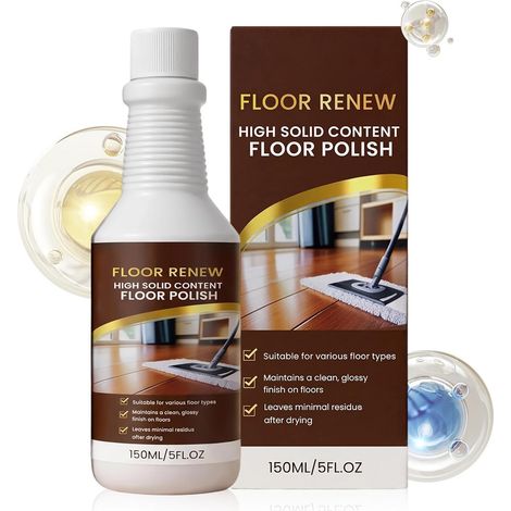 Rénovateur de Brillance pour Parquet Nettoyant Bois 150 ml Rénovateur de Brillance pour Sol Pour Couche Protectrice Élimine Rayures Salon Chambre Bureau (1/5)
