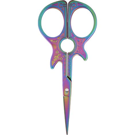 Ciseaux de couture vintage en forme de guitare - accessoire déco coloré pour atelier créatif