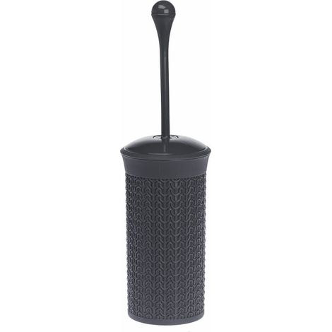 Cepillo de baño Willow con recipiente, material grafito, estampado de suéter