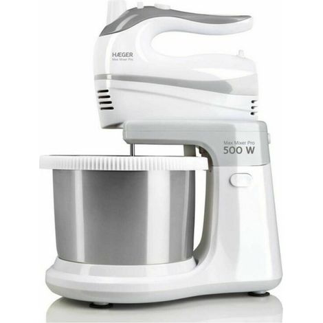 Haeger Impastatrice 500W Bianco 2L Ciotola Inossidabile (1/5)