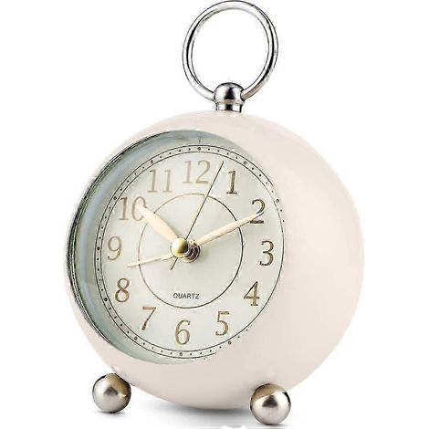 Réveil silencieux, sans tic-tac, réveil analogique à piles, réveil de bureau rétro minimaliste pour chambre à coucher. (1/5)