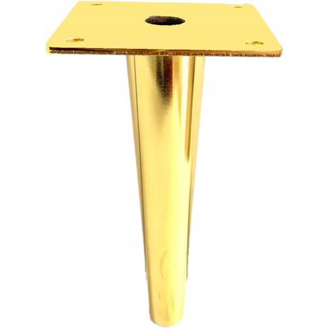 Gamba per mobile, piedino per divano letto, finitura oro lucido, cono, robusto SL012 Gamba per mobile, piedino per divano letto, finitura oro lucido H100, cono, robusto SL012 (1/5)