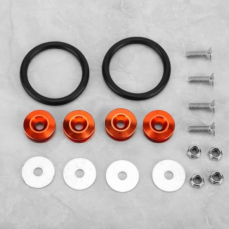 6-teiliges, mehrfarbiges Schnellmontage-Gummiring-Set für Stoßstange, Kofferraum und Kotflügel (Orange) (1/5)