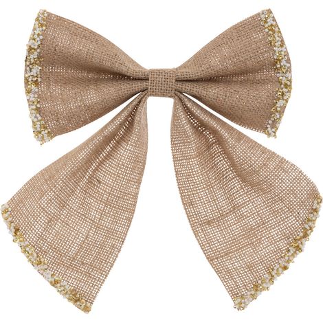 Déco de Noël Noeud en Jute avec Paillettes 20 x 24 cm - Feeric Christmas (1/3)