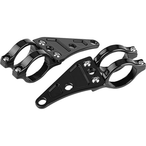 Support Moto 2 Pièces Support Phare Bracket Fixation Fourche 38-41mm/1.5-1.6in Kit Montage Lampe Avant (1/5)