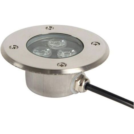 Universal Outdoor ip68 encastré LED projecteur corps en acier inoxydable imperméable à l'eau pour trottoir extérieur, terrasse, jardin, parc (Blanc chaud, 12V, 3000, Kelvin) (1/5)