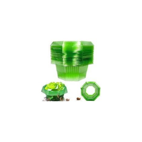 10 Pièces Colliers Anti Limaces et Escargots, Anneaux Anti Limaces Efficaces, Colliers Anti Limaces en Plastique, Couvertures Anti Limaces et Escargots, Collier de Protection Plantes Contre Escargots (1/5)