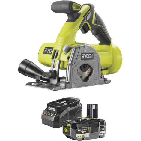 Scie Multi matériaux RYOBI 18V One+ R18MMS - 85mm - Batterie 4,0Ah et chargeur (1/5)
