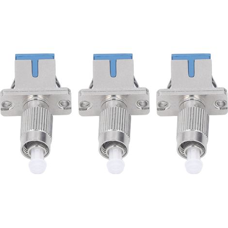 Adaptateur FC Mâle/SC Femelle pour Fibre Optique - Convertisseur de Connexion - 3 Pièces - Compatible Localisateur de Défaut Visuel (1/5)