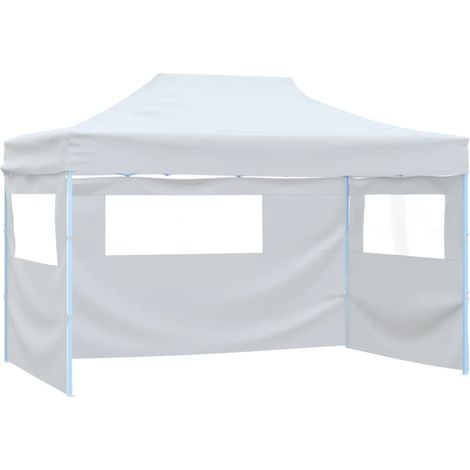 Carpa plegable para celebraciones con 3 paredes blanco 291x413x315 cm vidaXL (1/5)