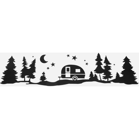 Baum-Grafikaufkleber für Karosserie, Stoßstange, Wohnmobil, Wohnwagen, Außendekoration – 84,00 x 22,50 x 0,10 cm