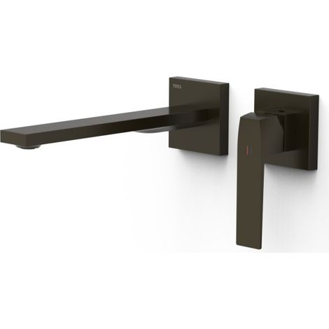 Mitigeur lavabo encastré bec 240 mm Noir Bronze - TRES 20230022KMB