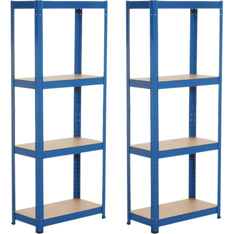 Confezione da 2 scaffalature modulari in metallo con 4 ripiani, portata 240 kg, dimensioni 60x30x148 cm, Thinia Home
