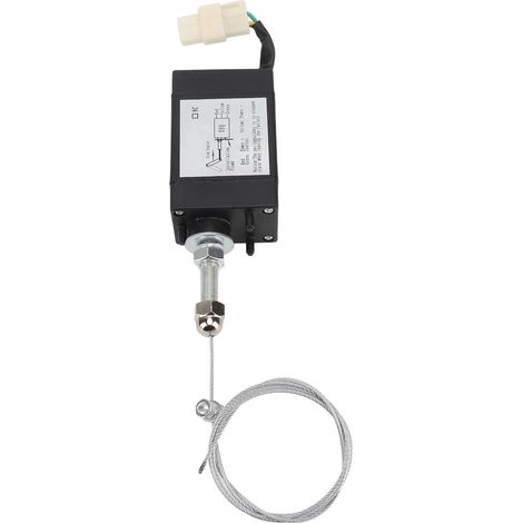 Électrovanne de coupure de carburant 24V CC pour groupe électrogène diesel, vanne d'arrêt moteur et sécurité (1/5)