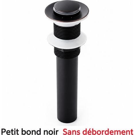 Bonde de lavabo petit clapet pop-up noir sans trop-plein 20 × 6 × 6 cm 400 g – Livraison gratuite (1/4)