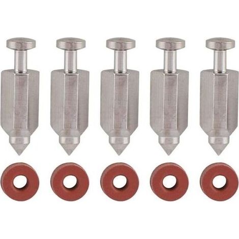 Kit de réparation de joint de siège d'aiguille de soupape à flotteur de carburateur pour moteurs verticaux Briggs Stratton 398188, 281144, 299096, 394681, 83400 5 CV et 6 CV, lot de 5 (1/4)