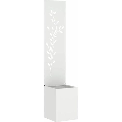 Paravent de jardin blanc, 32 x 32 x 150 cm (1/5)