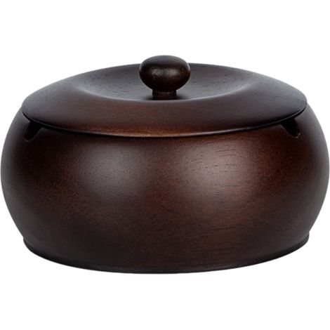 Cenicero, madera, tapa, forro extraíble, acero inoxidable, jardín, patio (1/5)