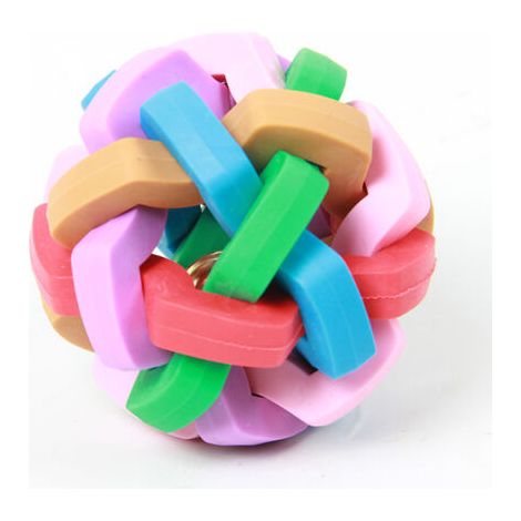 Jouet pour chien et chiot coloré et doux avec clochette à l'intérieur, jouet interactif pour animaux de compagnie, grand (1/3)
