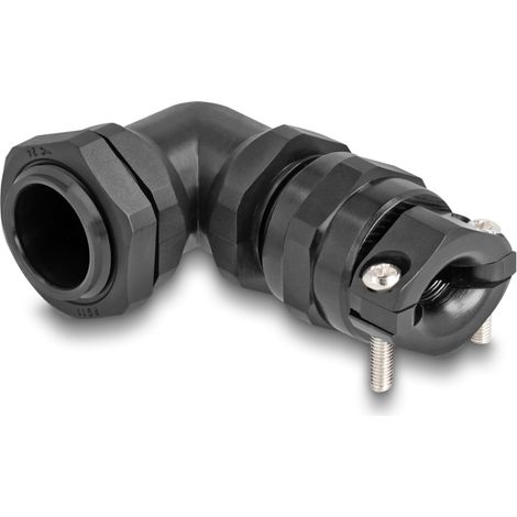 Delock Prensaestopas con alivio de tensiÃ³n y protecciÃ³n contra la flexiÃ³n Ã¡ngulo de 90 Â° PG11 negro