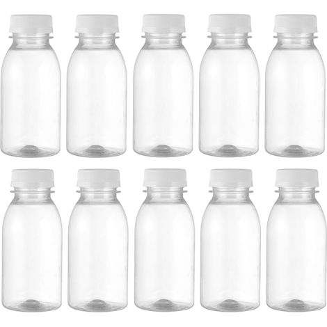 Bouteilles à jus, mini-bouteilles d'eau, boîtes de conservation pour réfrigérateur, couvercles pour extracteurs de jus, bouchons transparents réutilisables et vides, format 4 oz, petites bouteilles