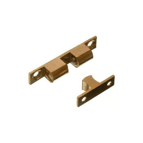 1 loquet à double boule en laiton et acier inoxydable de 50 mm : sécurisé et classique (1/2)